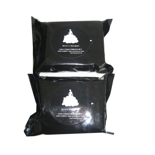 Black Charcoal Cleansing Wet Wipes For Personal Care