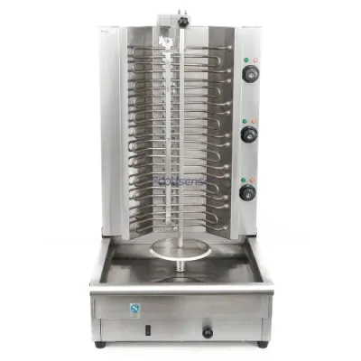 Shawarma Grill Machine Stainless Steel Smokeless Broiler Machine Electric Doner Kebab Vertical Automatic Rotating BBQ Grill