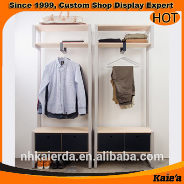 Hot wood custom furniture for clothing,clothes display furniture