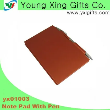 Mini metal notepad with pen/notepad with pen