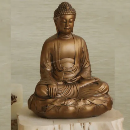 India religious zen custom material and size bronze golden sitting buddha statue