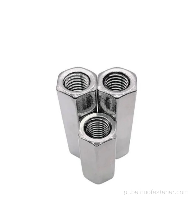 DIN6334 Aço de aço carbono aço inoxidável LONG HEX NUT