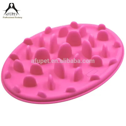 multi colored slow feed pet feeder