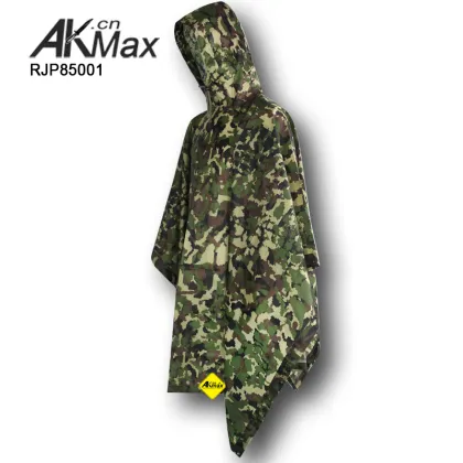 Rain Poncho Adult Waterproof Raincoat Tactical Rain Gear Long Rain Jacket for Hiking Emergency Camping