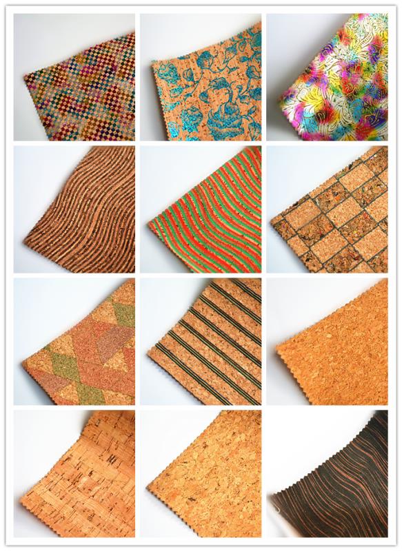 Natural Cork Fabric Textile Leather untuk Barangan Pejabat