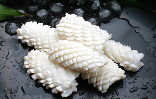 Blanched Pineasple Cut Cut Squid Flower Flood Product