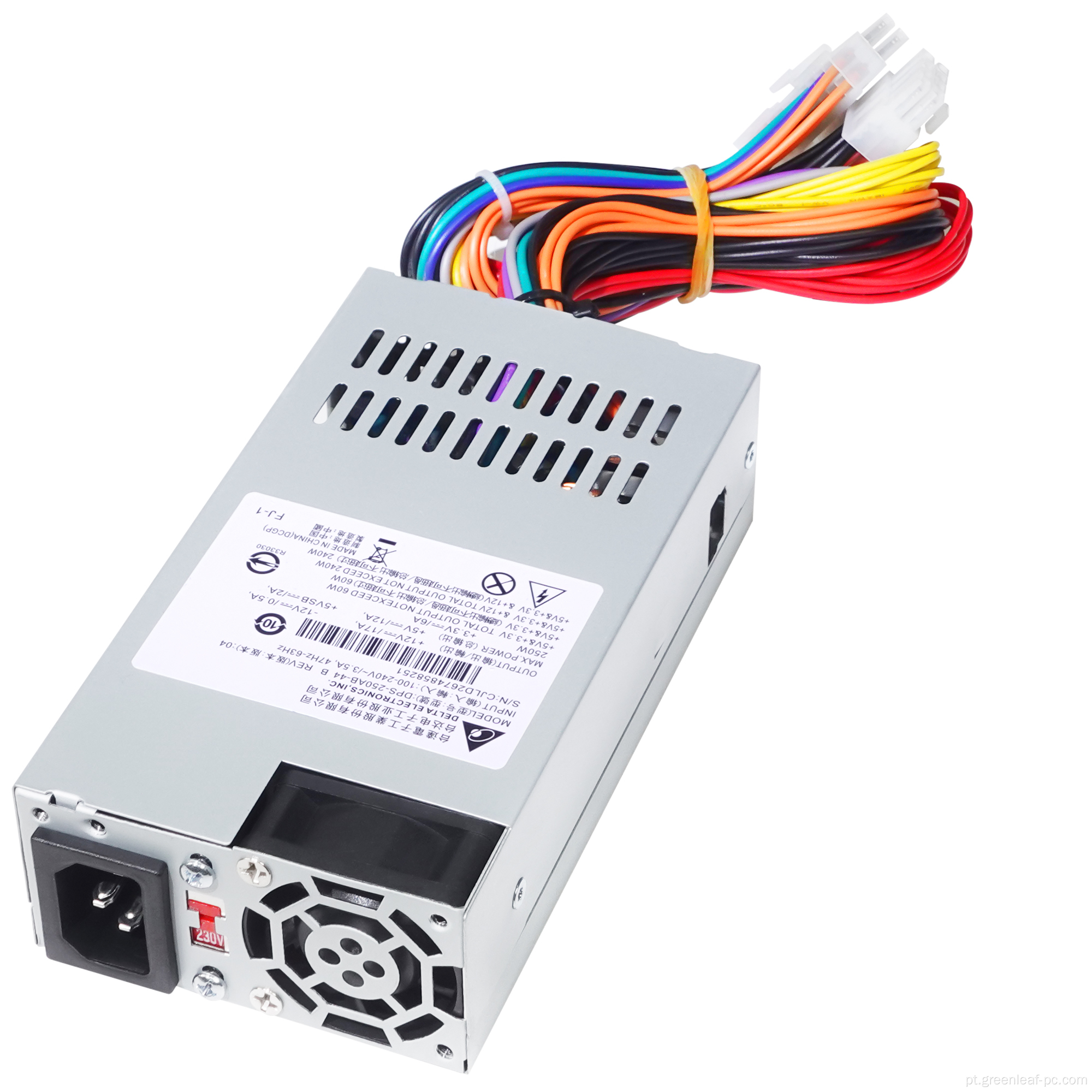 100% nova fonte de alimentação de 250W 1U AC100-240V 24PIN