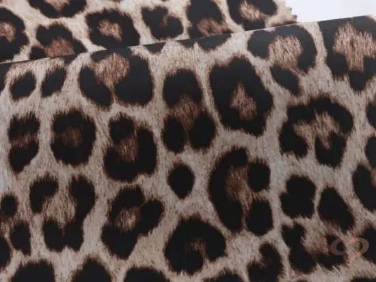50D Poly Taffeta With Leopard Print
