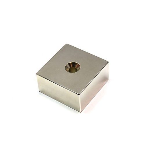 Square Neodym magnet with screw hole