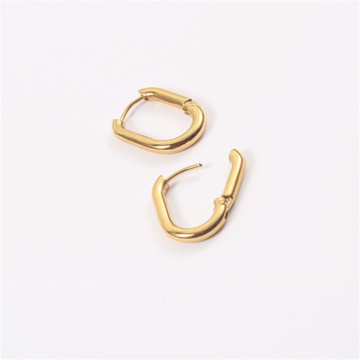 Stylish Stainless Steel U-Shaped Gold Plated Earrings and Titanium Steel Accessories Wholesale