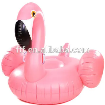 custom giant pink inflatable flamingo floating row,safe PVC flamingo rider