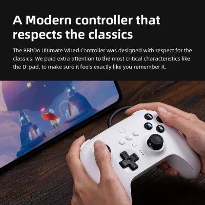 8BitDo Ultimate Wired Controller for PC Windows 10, Android, Raspberry Pi, and Switch