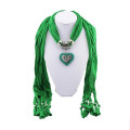 Accesorios customizadas Jeweled bufanda con colgante