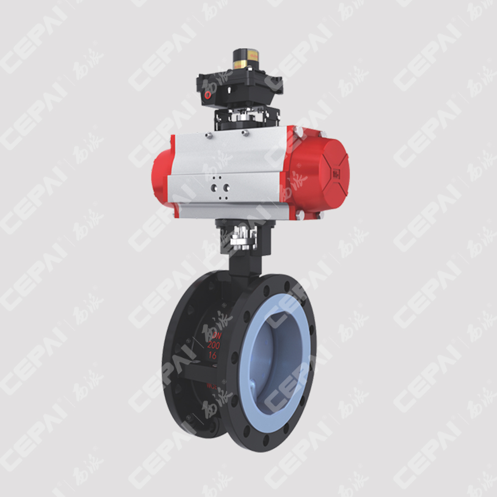 Precision fluorine lined kipepeo valve