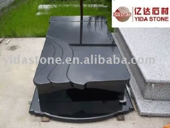 Black tombstone monument