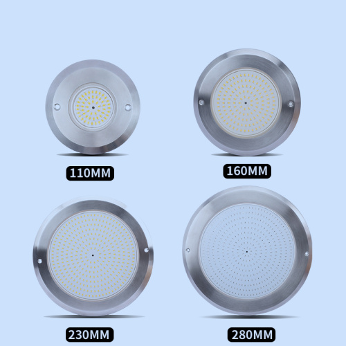 316 luzes de piscina subaquática LED de anel de metal