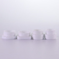 Special shape white cream jar with white lids