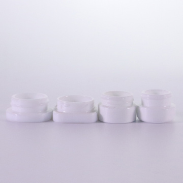 Special shape white cream jar with white lids