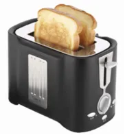 Electric 2-Slice Toaster with Wide Slots for Bagels & Waffles, Removable Crumb Tray & Bagel Defrost Cancel Function