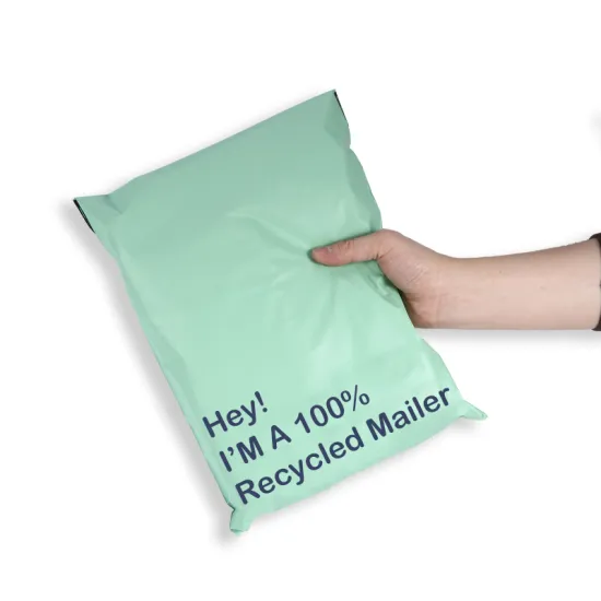 100% Recycled Green Poly Mailers - Eco-Friendly Compostable Shipping Envelopes