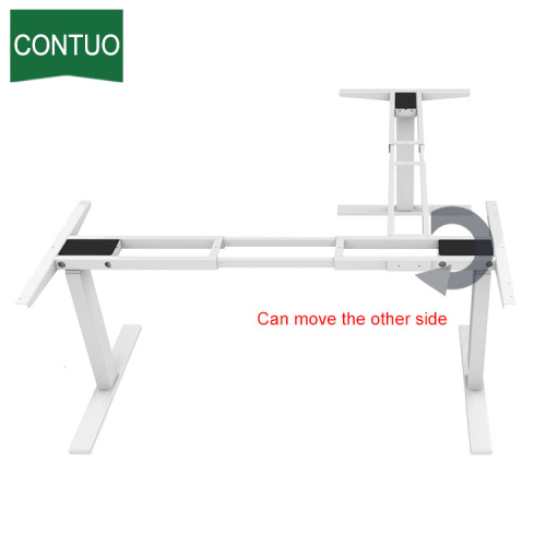 Three Legs Standing Desk Height Adjustable Table L-Shaped Office Writing Desk Indian Supplier