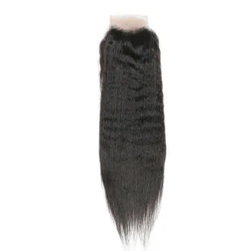 huashuo 50% OFF 100% Unprocessed wholesale Light Yaki Brazilian Hair Extension Human Hair Bundles Natural Black Lace Closure