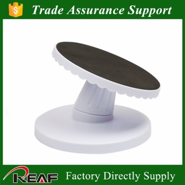Plastic adjustable cake turntable/plastic tilting cake stand for cake decoration