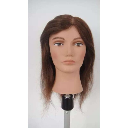 100% HUMAN HAIR TRAINING HAIR MANNEQUIN HEADS CAN PERM,BLEACH,CURL,COLOR