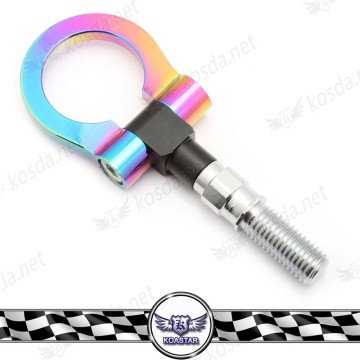 JDM Engine Parts Hook Towing, Aluminum Car Truck Tow Hook, Neo Chrome Tow Hook