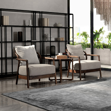 North American Black Walnut Solid Wood Leisure Chair