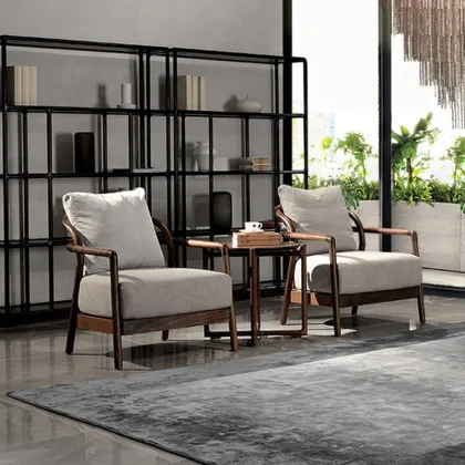 North American Black Walnut Solid Wood Leisure Chair