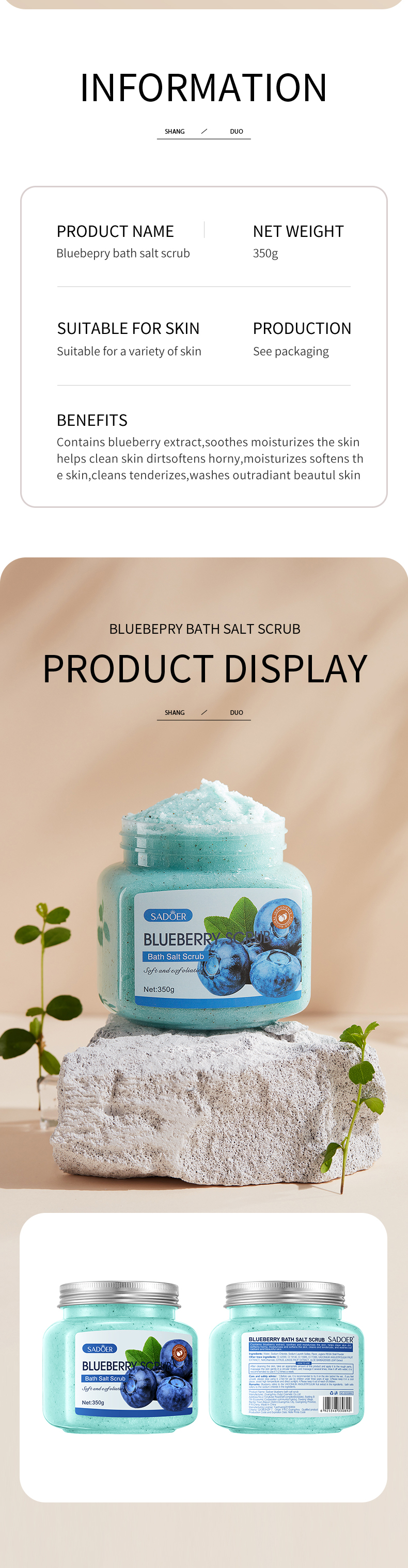 Blueberry Fruit best Body Scrub