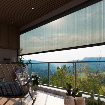 Windproof Waterproof Retractable PVC Shade Screens for Outdoor Patios