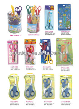 Small scissors for children and school in blister card
