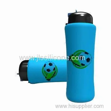 Fashionable And Easily Pack Silicone Sports Water Bottle 
