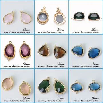 High quality new design different types glass stone pendant for jewelry making