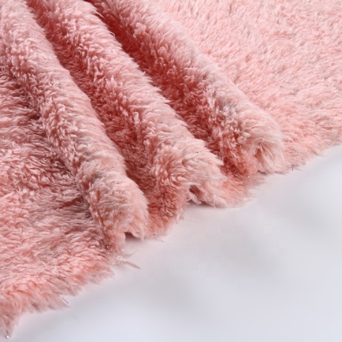 New design polyester coral fleece brushed knit fabric