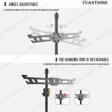 Multifunctional Camping Aluminum Alloy Folding Tableware with Storage Rack, Hooks, and Lamp Stand