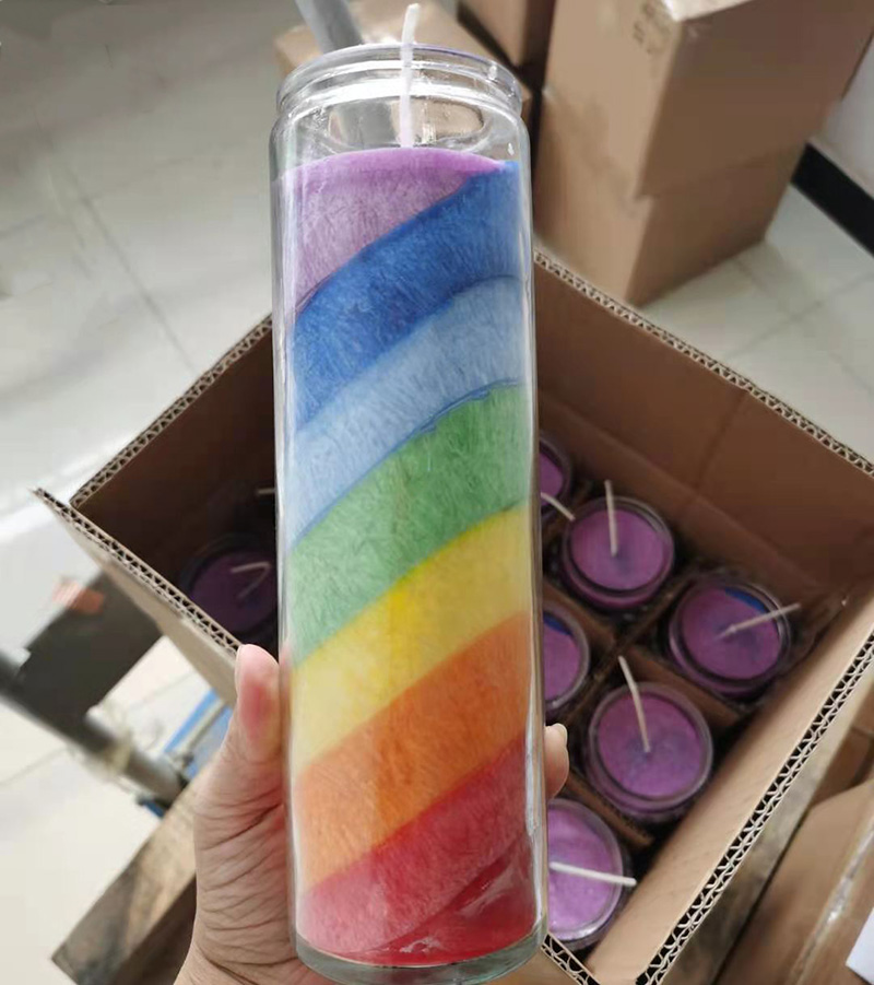 rainbow jar cancdle