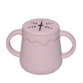 Taza de refrigerio de silicona con forma de copo de nieve, esencial para alimentación de niños pequeños