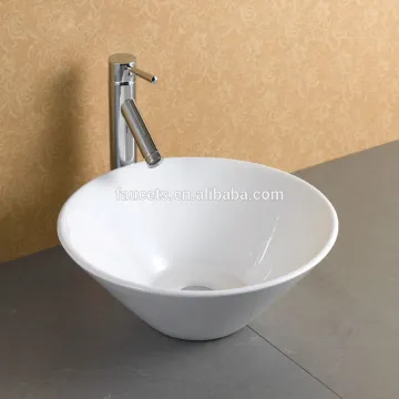 Above Counter Mounted Ceramic Wash Hand Round Sink