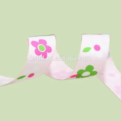 Five-petaled Flowers Custom Print Ribbon Wholesale