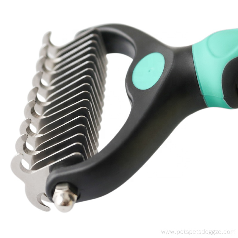 Double Sided Long Hair Pet Knot Comb Brush