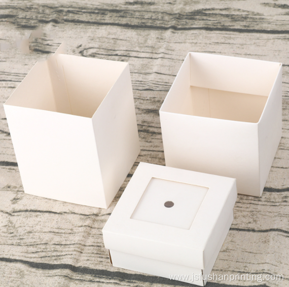 Custom Luxury White Rigid Candle Box