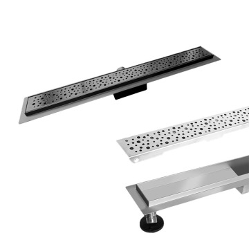 Outlet samping 40mm kustom shower linear drain ss 304 anti-odor dengan kaki leveling