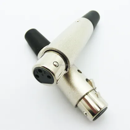 Low Profile Microphone Audio Cable with Neutrik XLR Plugs (3-Pin) and Female Connectors