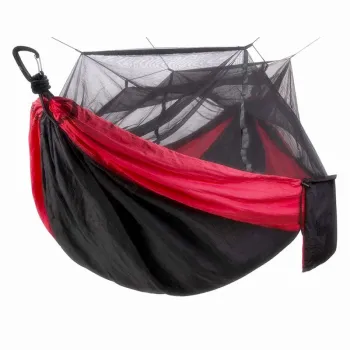 Custom Folding 2 Person Outdoor Heavy Duty Nylon Canvas Camping Hammock with Mosquito Net - Factory Wholesale
