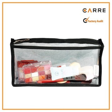 zipper rectangle promotional pvc clear cosmetic bag