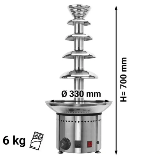 4 Tier Stainless Steel Chocolate Fountain