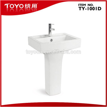 Square shape pedestal basin